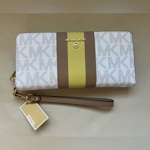 Michael Kors center stripe travel continental wallet